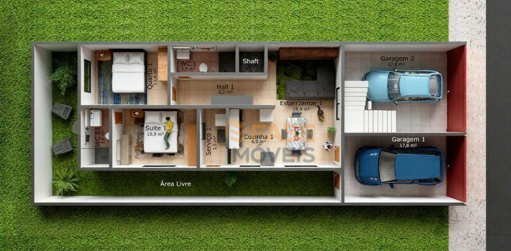 Casa de Condomínio, 2 quartos - Foto 3