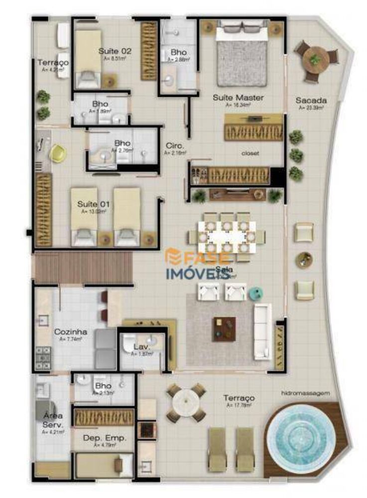 Apartamento à venda com 3 quartos, 79m² - Foto 1