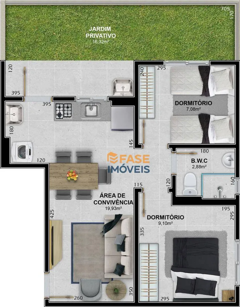 Apartamento, 2 quartos, 44 m² - Foto 12