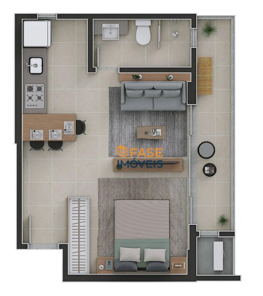 Apartamento, 1 quarto, 36 m² - Foto 14