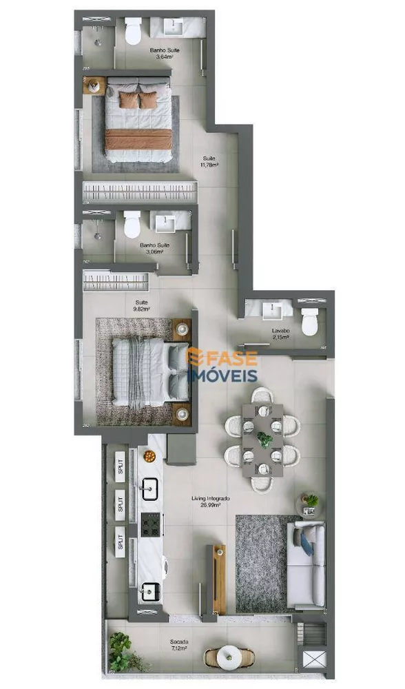 Apartamento, 2 quartos, 73 m² - Foto 1