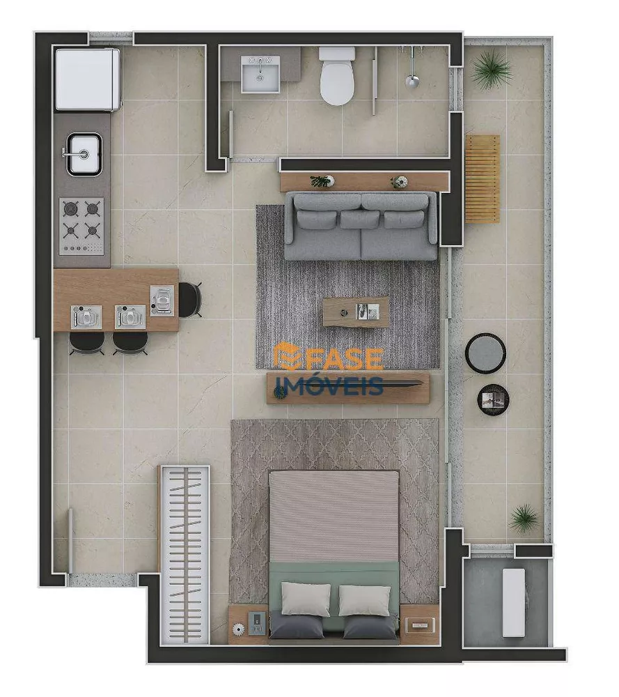 Apartamento, 1 quarto, 34 m² - Foto 7