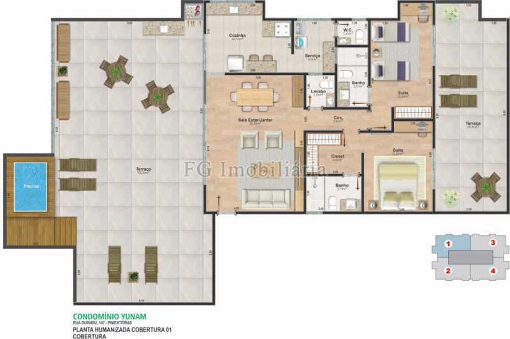 Apartamento à venda com 2 quartos, 89m² - Foto 3