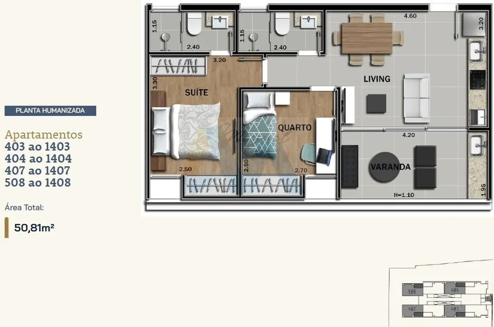 Apartamento, 2 quartos - Foto 2