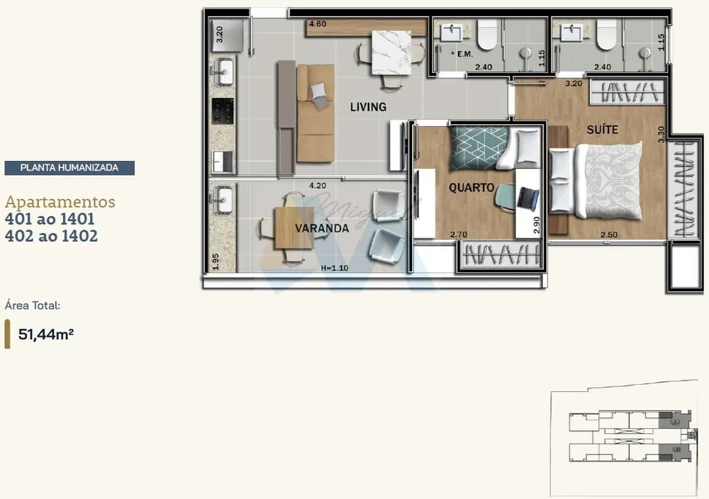 Apartamento, 2 quartos - Foto 3