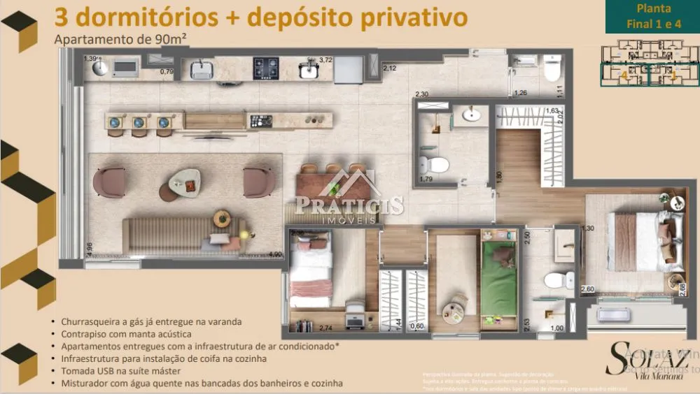 Apartamento, 2 quartos, 87 m² - Foto 1
