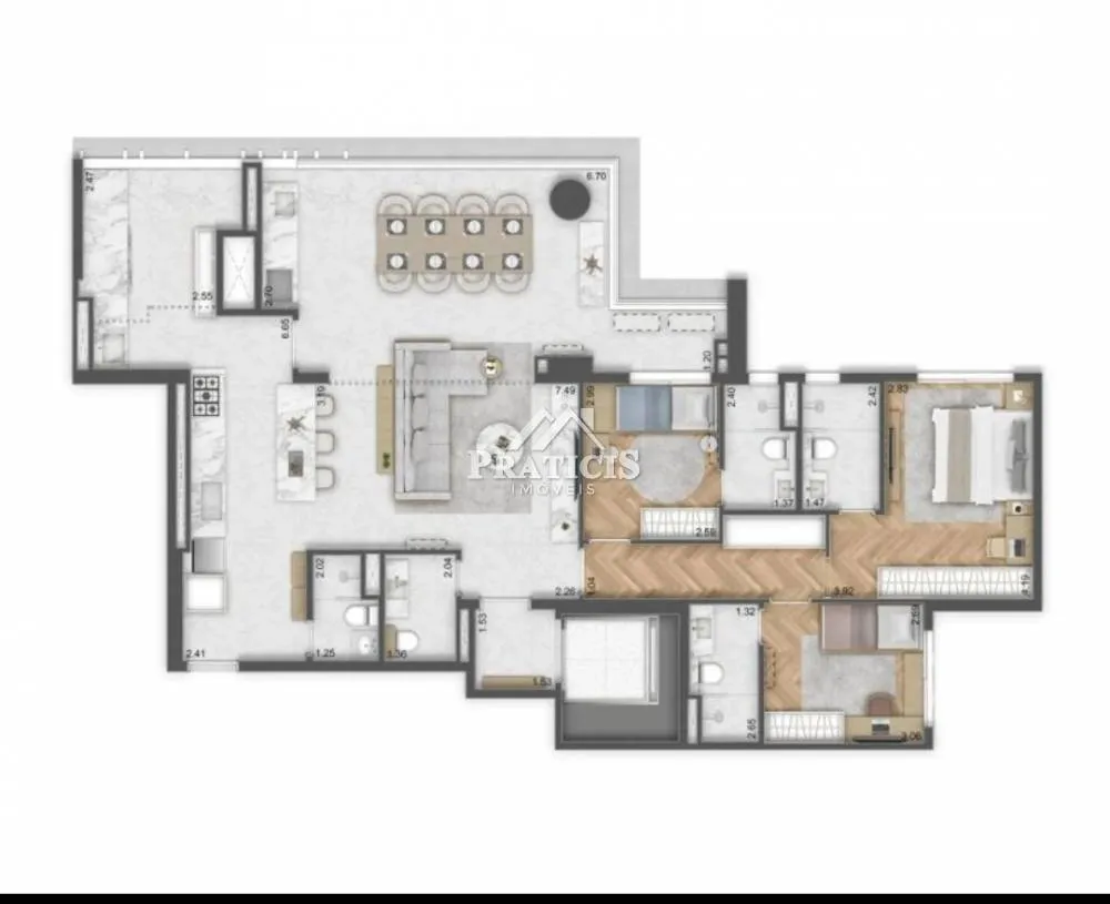 Apartamento, 3 quartos, 144 m² - Foto 2