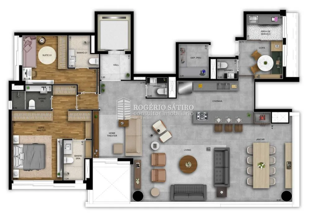 Apartamento, 3 quartos, 154 m² - Foto 4