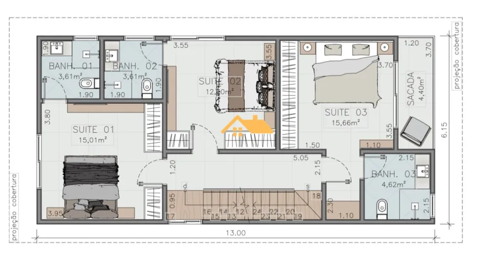 Casa de Condomínio, 4 quartos - Foto 7