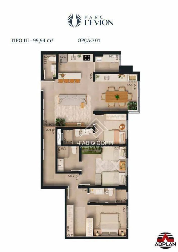 Apartamento, 3 quartos, 99 m² - Foto 13