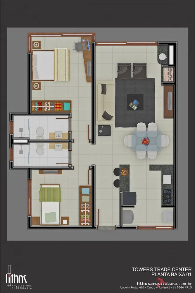 Apartamento, 2 quartos, 75 m² - Foto 2