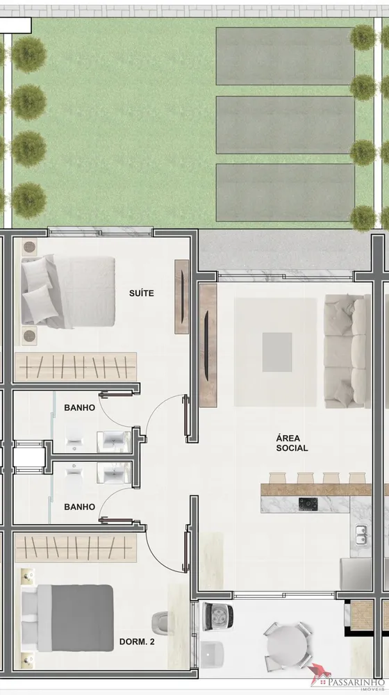 Casa, 2 quartos, 62 m² - Foto 3