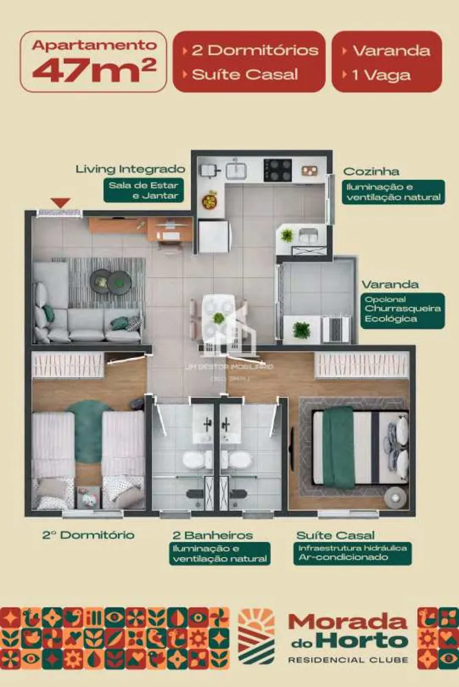 Apartamento, 2 quartos, 47 m² - Foto 7