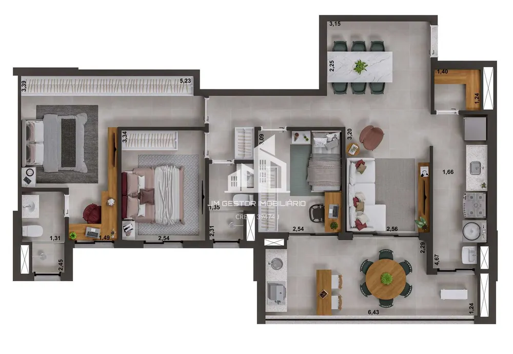 Apartamento, 3 quartos, 99 m² - Foto 6
