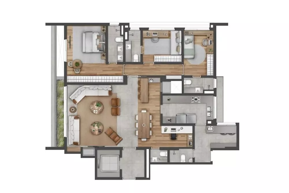 Apartamento à venda com 3 quartos, 156m² - Foto 3