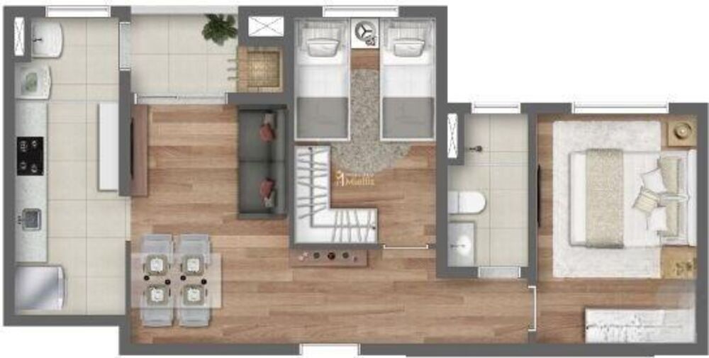 Apartamento à venda com 2 quartos, 51m² - Foto 8
