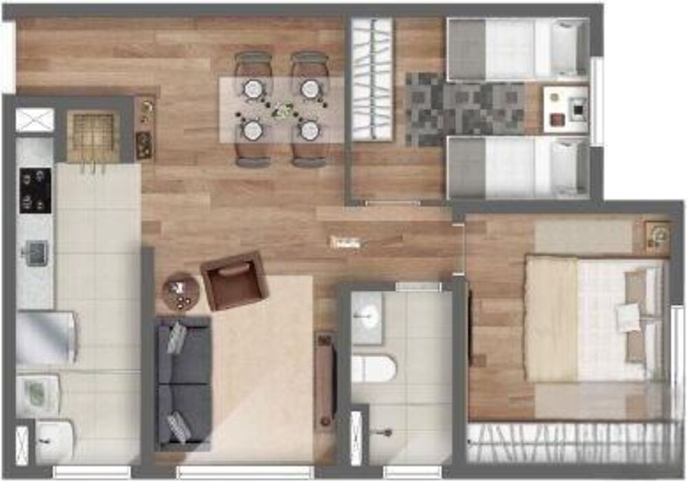 Apartamento à venda com 2 quartos, 52m² - Foto 2
