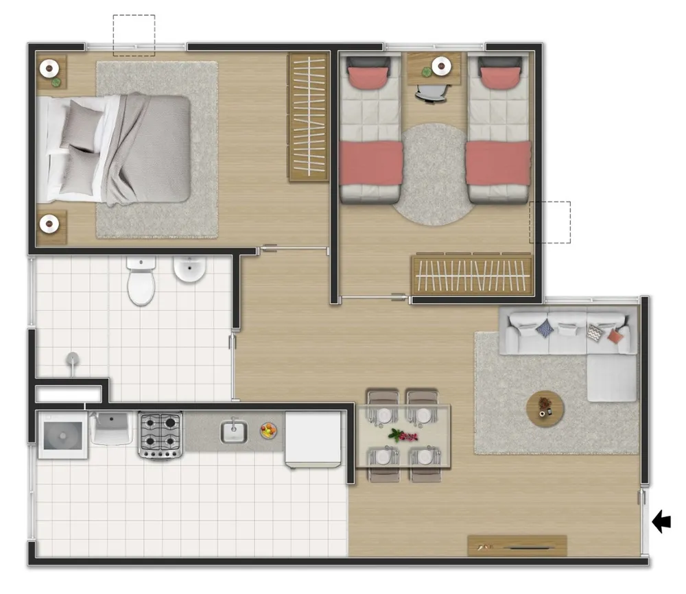 Apartamento, 2 quartos, 44 m² - Foto 17