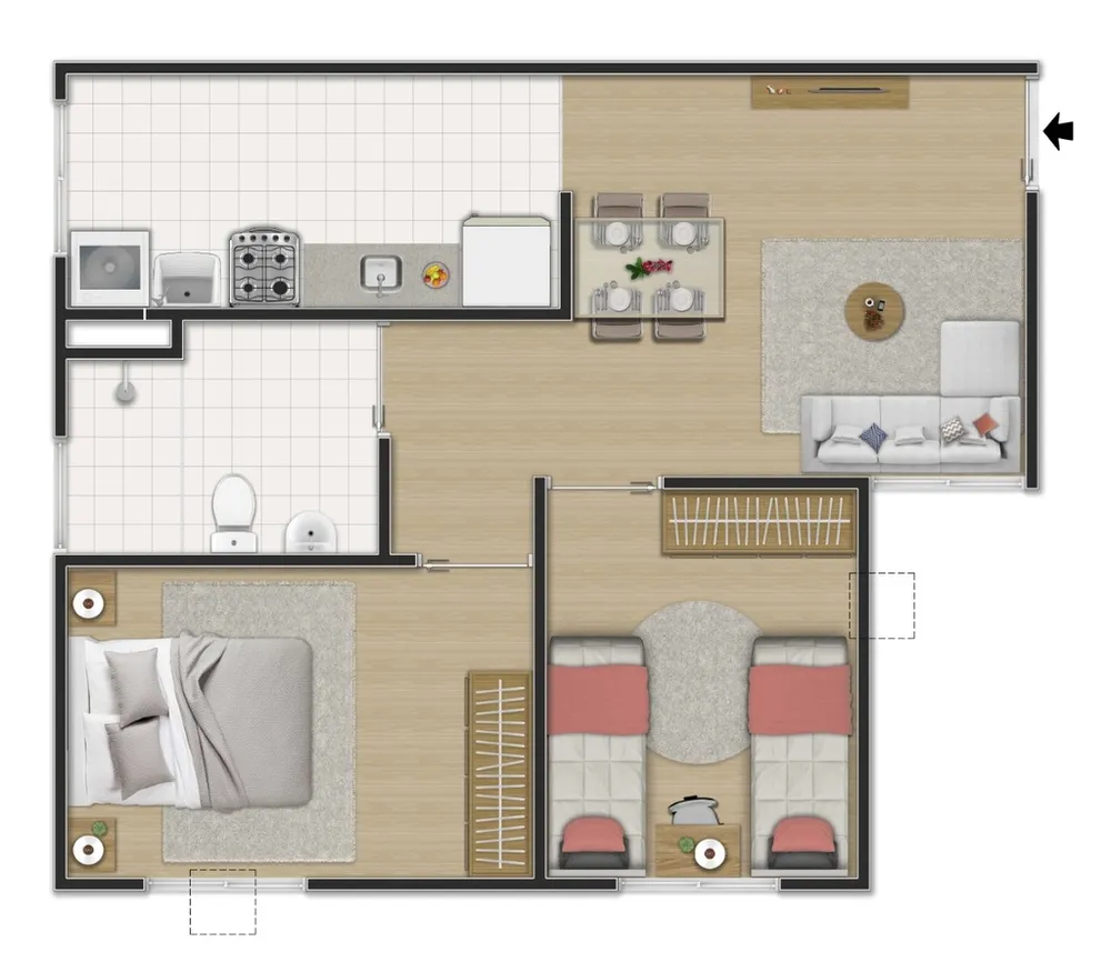 Apartamento, 2 quartos, 44 m² - Foto 20