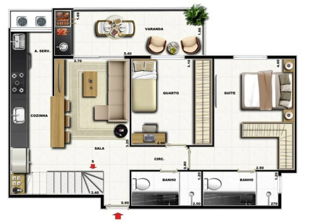 Cobertura, 4 quartos, 164 m² - Foto 28