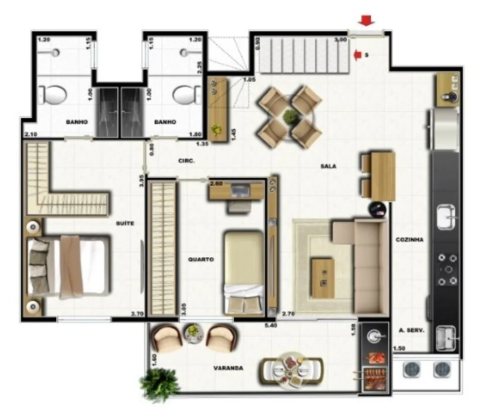Cobertura, 4 quartos, 164 m² - Foto 38