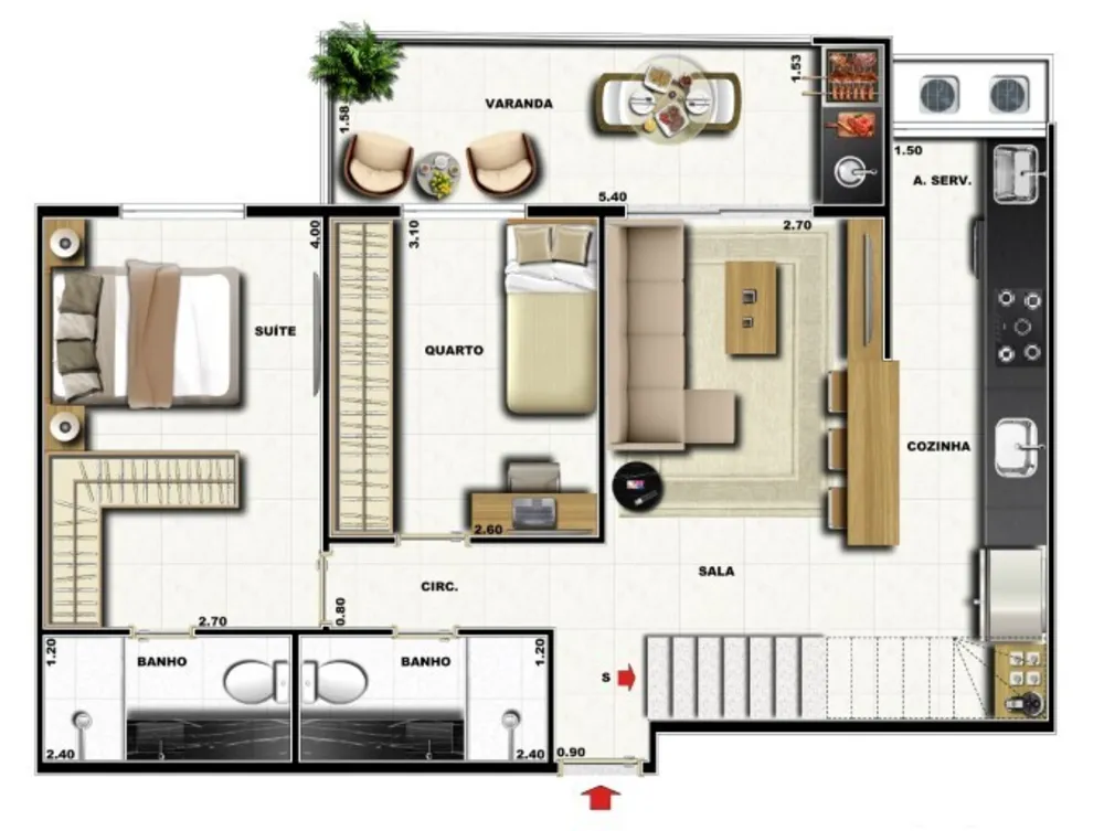 Cobertura, 4 quartos, 164 m² - Foto 32
