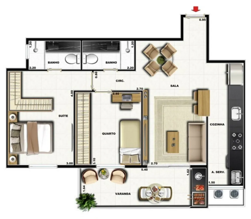 Cobertura, 4 quartos, 164 m² - Foto 19