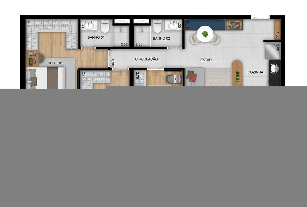 Apartamento, 2 quartos, 70 m² - Foto 7
