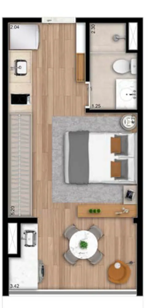 Apartamento, 1 quarto, 26 m² - Foto 7