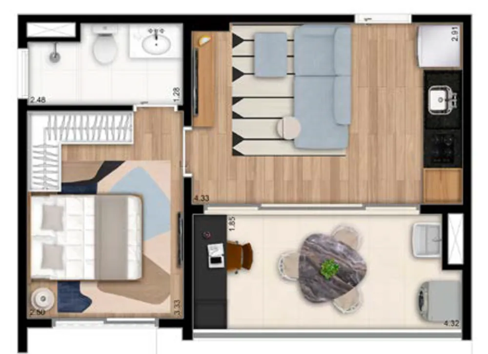 Apartamento, 1 quarto, 26 m² - Foto 8