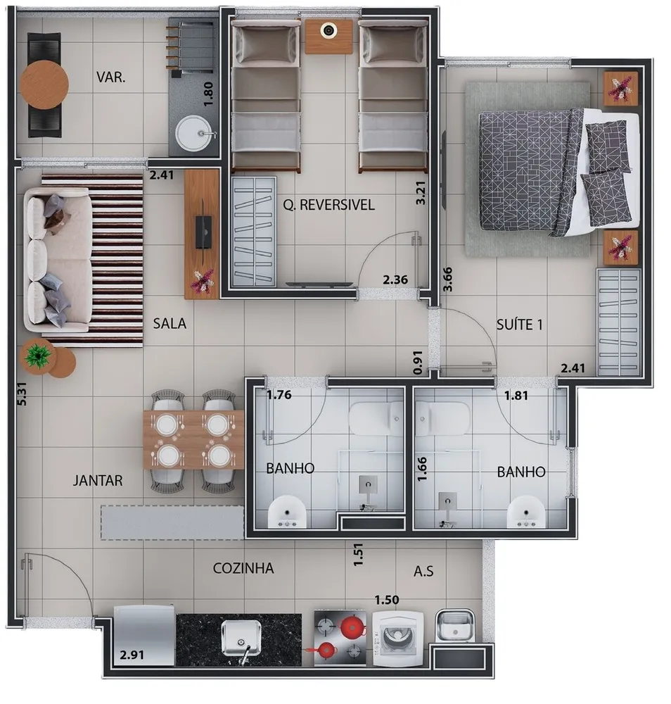 Cobertura, 2 quartos, 111 m² - Foto 30