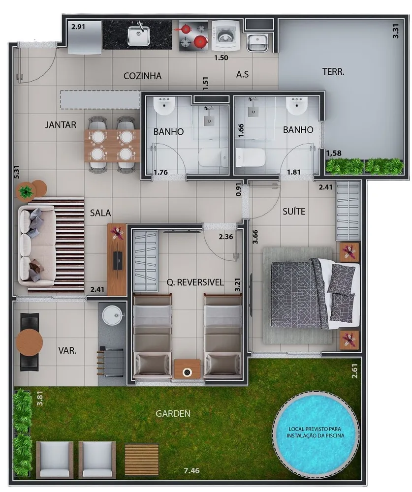 Cobertura, 2 quartos, 111 m² - Foto 34