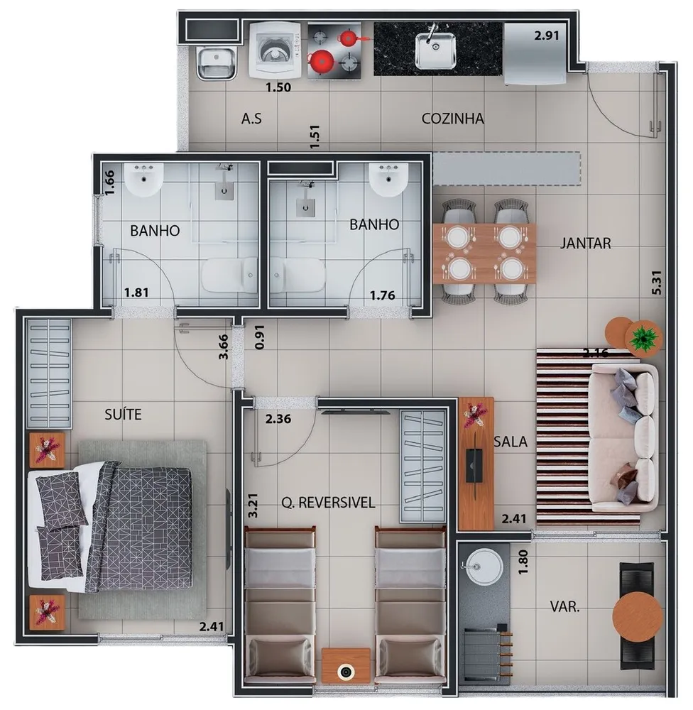 Cobertura, 2 quartos, 111 m² - Foto 29