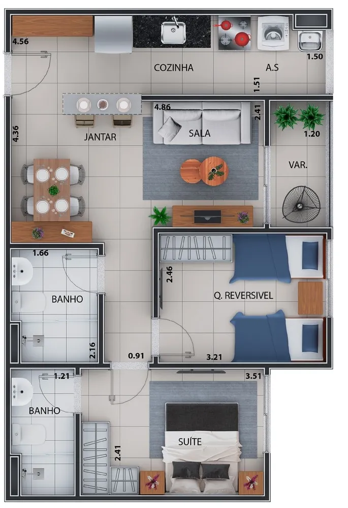 Cobertura, 2 quartos, 111 m² - Foto 24