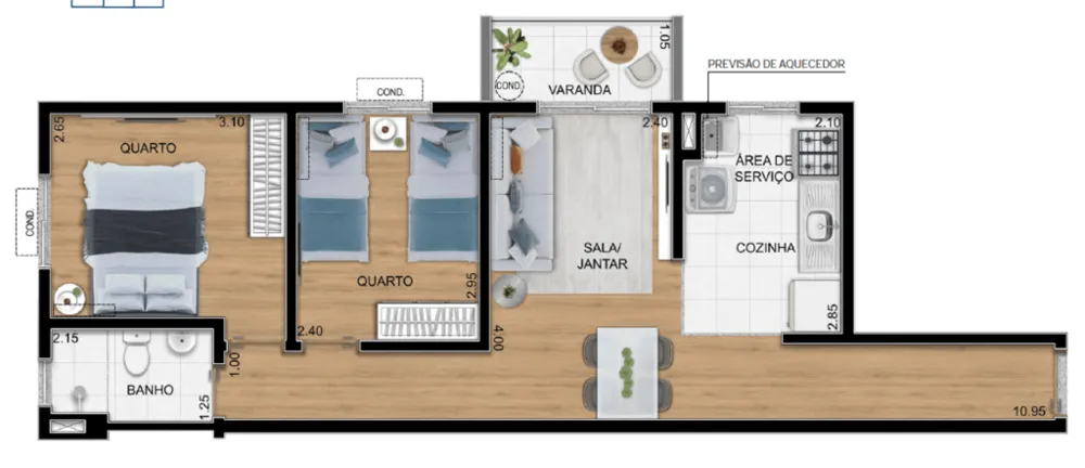 Apartamento, 2 quartos, 50 m² - Foto 23