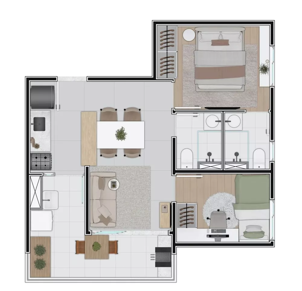 Apartamento, 2 quartos, 35 m² - Foto 17