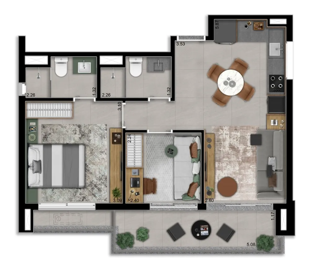 Apartamento, 2 quartos, 59 m² - Foto 12
