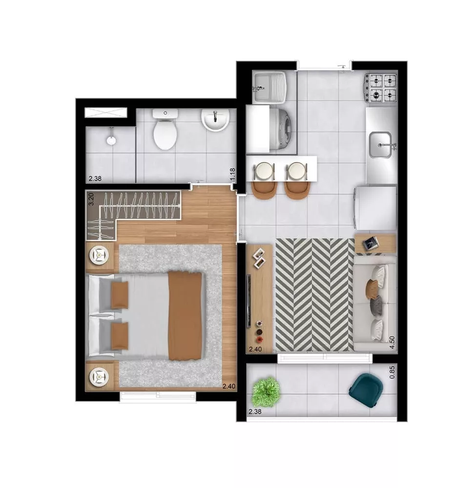 Apartamento, 1 quarto, 27 m² - Foto 19