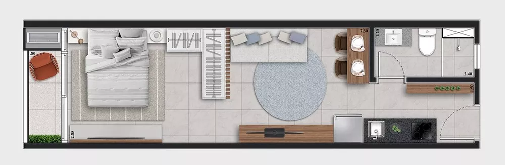 Apartamento, 2 quartos, 48 m² - Foto 1