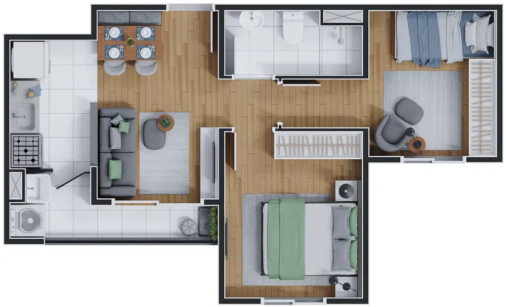 Apartamento, 1 quarto, 29 m² - Foto 3