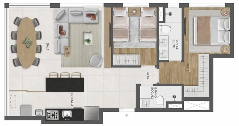 Apartamento, 3 quartos, 113 m² - Foto 3