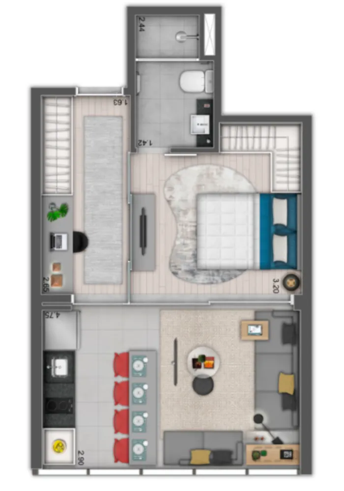 Apartamento, 1 quarto, 20 m² - Foto 3