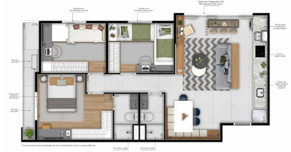 Apartamento, 2 quartos, 44 m² - Foto 8