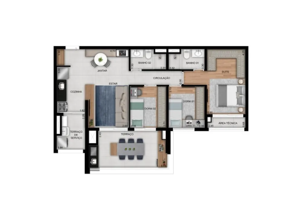 Apartamento, 3 quartos, 100 m² - Foto 11