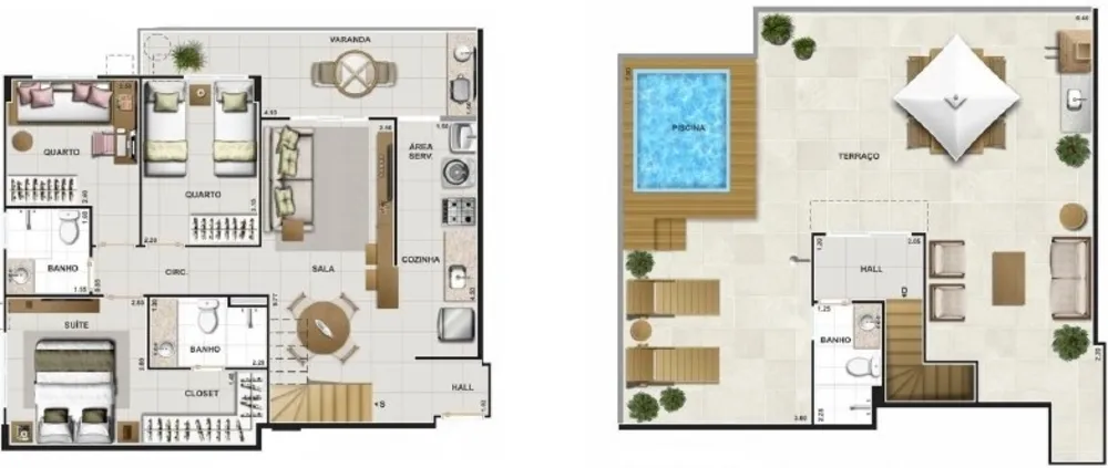 Cobertura, 2 quartos, 129 m² - Foto 29