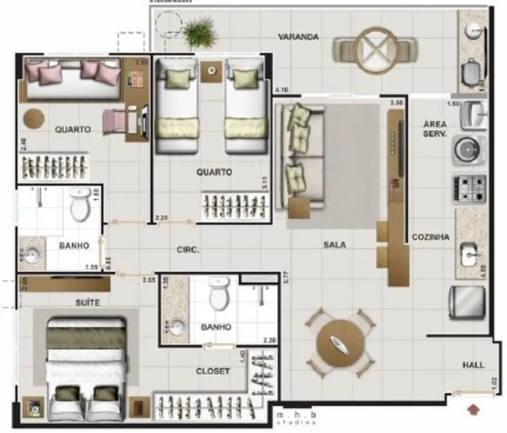 Cobertura, 2 quartos, 129 m² - Foto 22