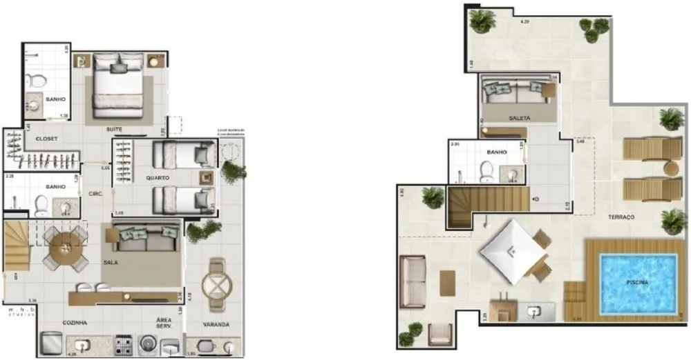 Cobertura, 2 quartos, 129 m² - Foto 27