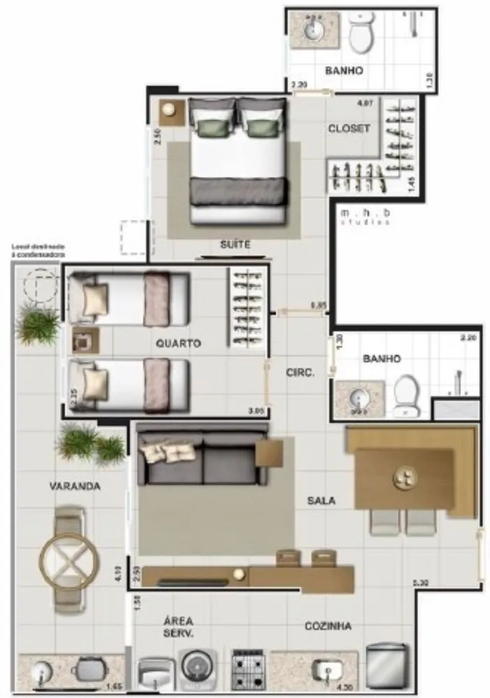 Cobertura, 2 quartos, 129 m² - Foto 24