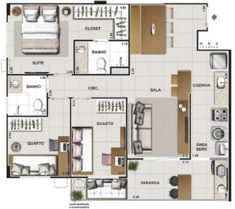 Cobertura, 2 quartos, 129 m² - Foto 18