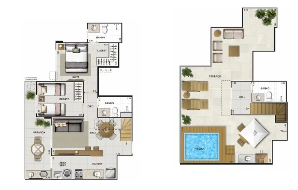 Cobertura, 2 quartos, 129 m² - Foto 31